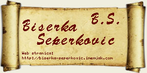 Biserka Šeperković vizit kartica